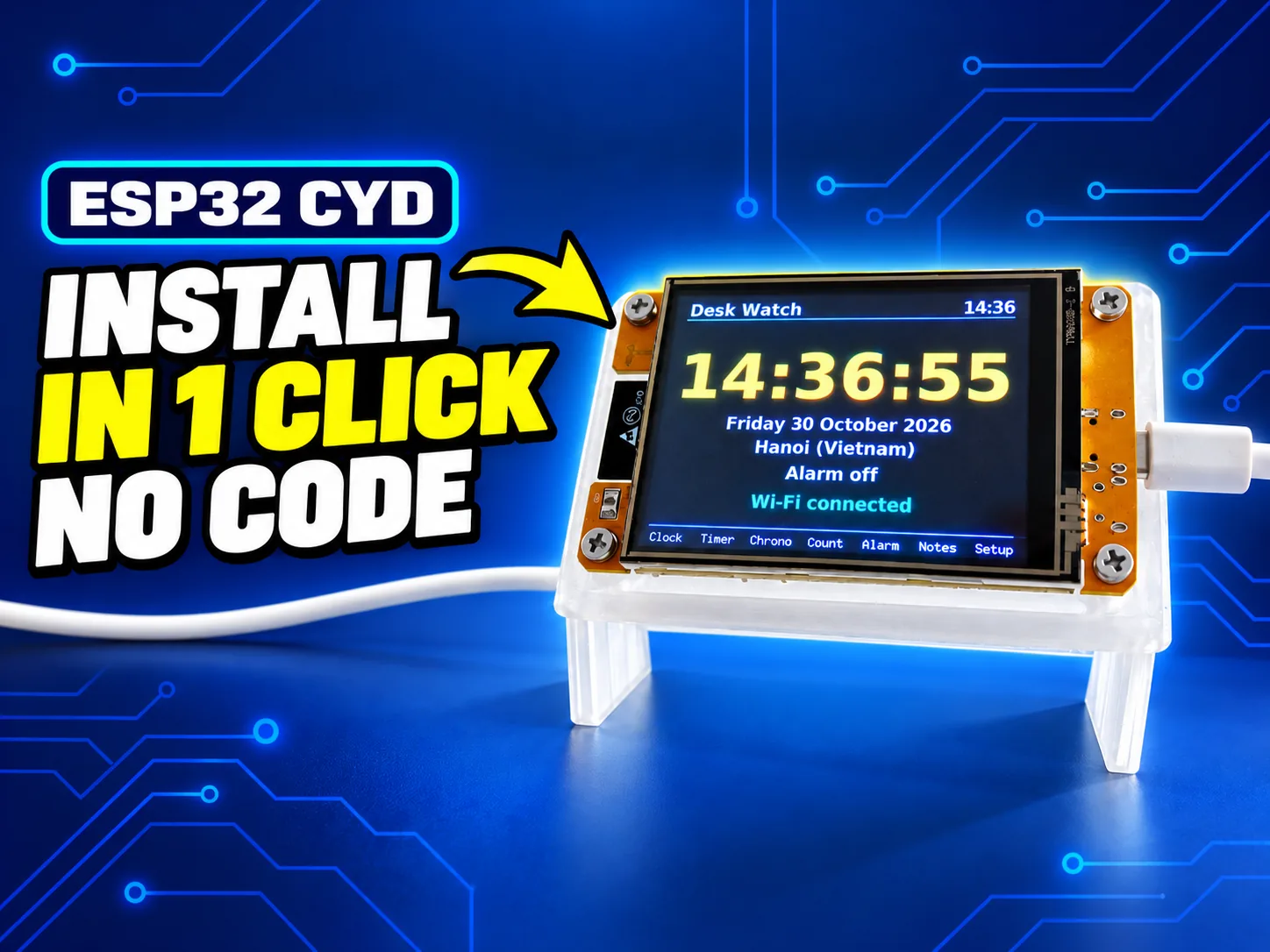 Découvrir le projet Desk Watch CYD